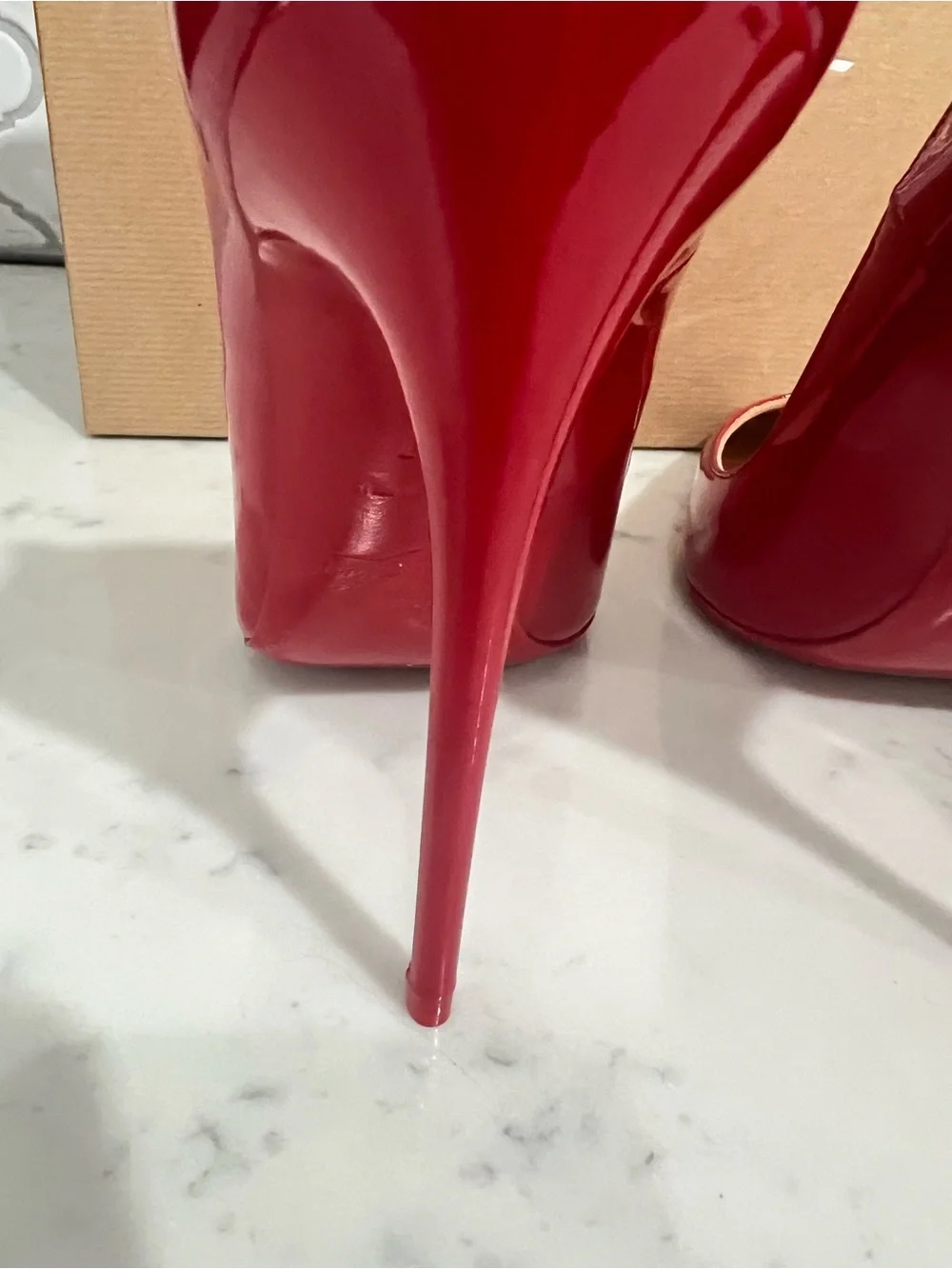 Christian Louboutin Red Patent Pointed-Toe Stiletto Pumps